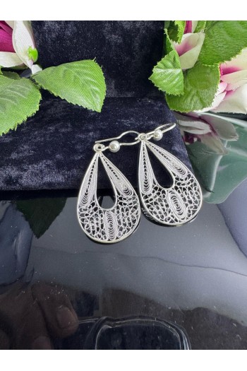 Damla model 925 ayar telkari gümüş küpe