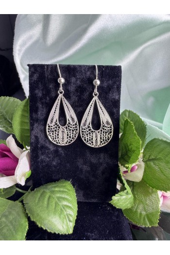 Damla model 925 ayar telkari gümüş küpe