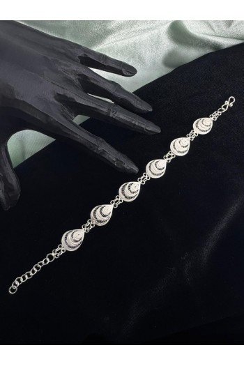 damla model motifi El Işçiliği Telkari Gümüş Bileklik