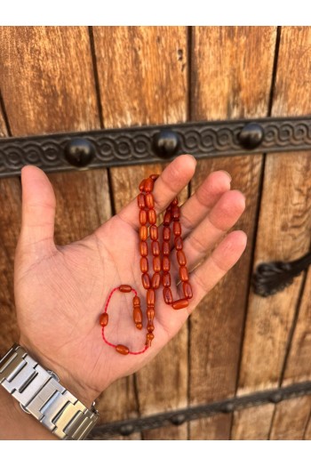 fırınlanmış hareli açık kahve tonu temiz işçilikli sistemli sıkma kehribar 