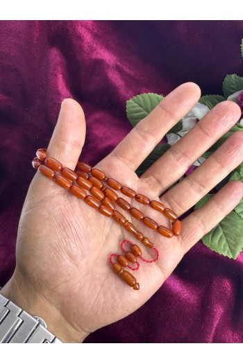 fırınlanmış hareli açık kahve tonu temiz işçilikli sistemli sıkma kehribar 