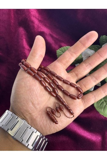 fırınlanmış koyu kahverengi temiz işçilikli sistemli sıkma kehribar 