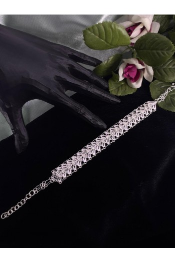 istiridye tasarım motifi El Işçiliği Telkari Gümüş Bileklik