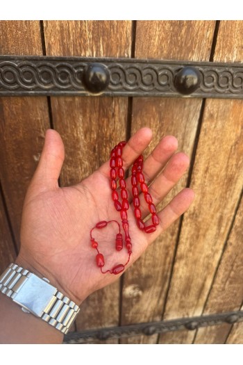 Kan kırmızı rengi hareli sistem takım temiz işçilikli sıkma kehribar 