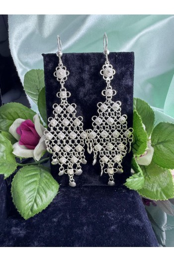 Kişniş model 925 ayar telkari gümüş küpe