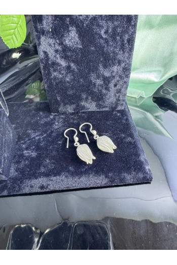 Lale model 925 ayar telkari gümüş küpe