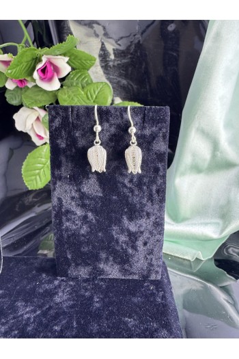 Lale model 925 ayar telkari gümüş küpe