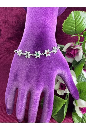 lotus çiçeği motifli 925 ayar gümüş bileklik