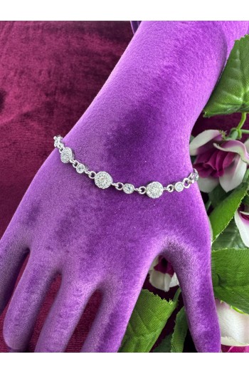 nazar boncuğu motifli zirkon taşlı 925 ayar gümüş bileklik