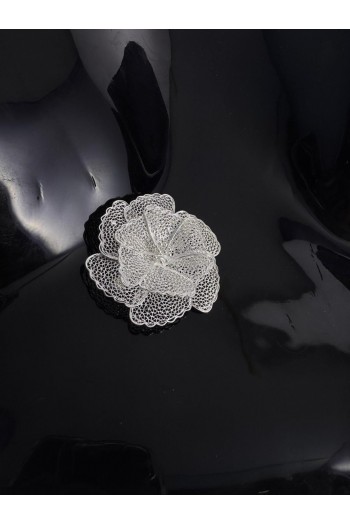 rüzgar motifi çiçek Model El Işi Telkari Gümüş Broş & Yaka İğnesi 