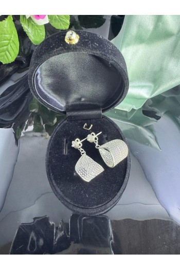 Sarmal model 925 ayar talkari gümüş küpe