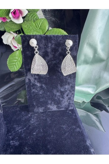 Sarmal model 925 ayar talkari gümüş küpe