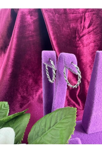 Sarmal tasarım 925 ayar gümüş halka küpe