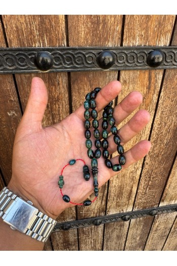 Siyah yeşil hareli sistem takım temiz işçilikli sıkma kehribar 