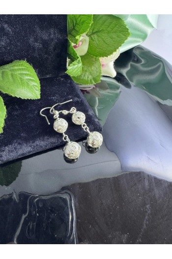 Top model 925 ayar telkari gümüş küpe