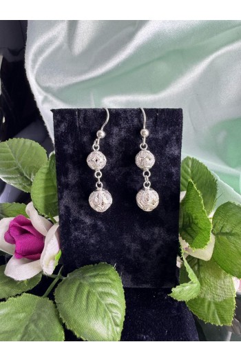 Top model 925 ayar telkari gümüş küpe