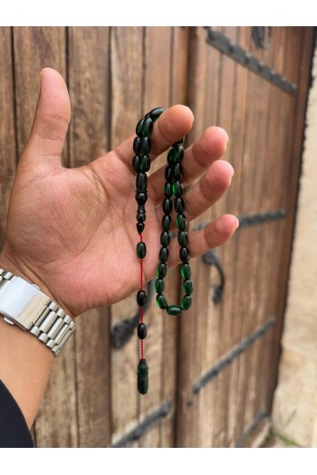 Yeşil hareli özel işçilikli sistem takım ateş kehribar 