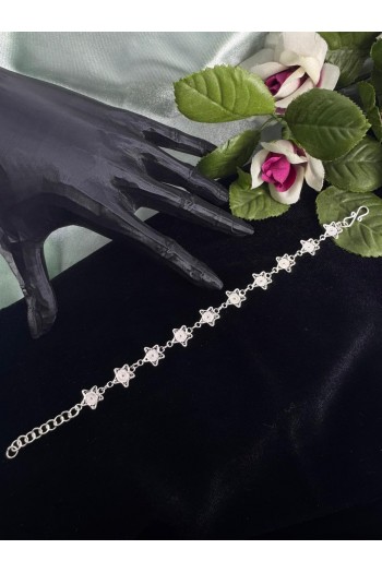 yıldız tasarım motifi El Işçiliği Telkari Gümüş Bileklik