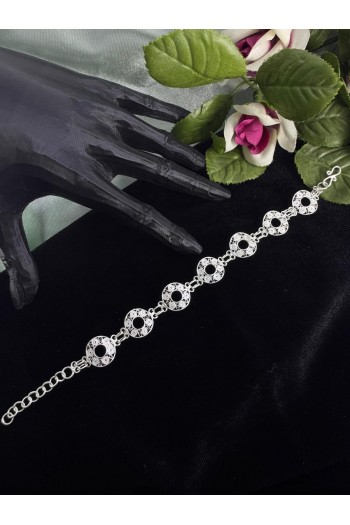 yuvarlak tasarım motifi El Işçiliği Telkari Gümüş Bileklik